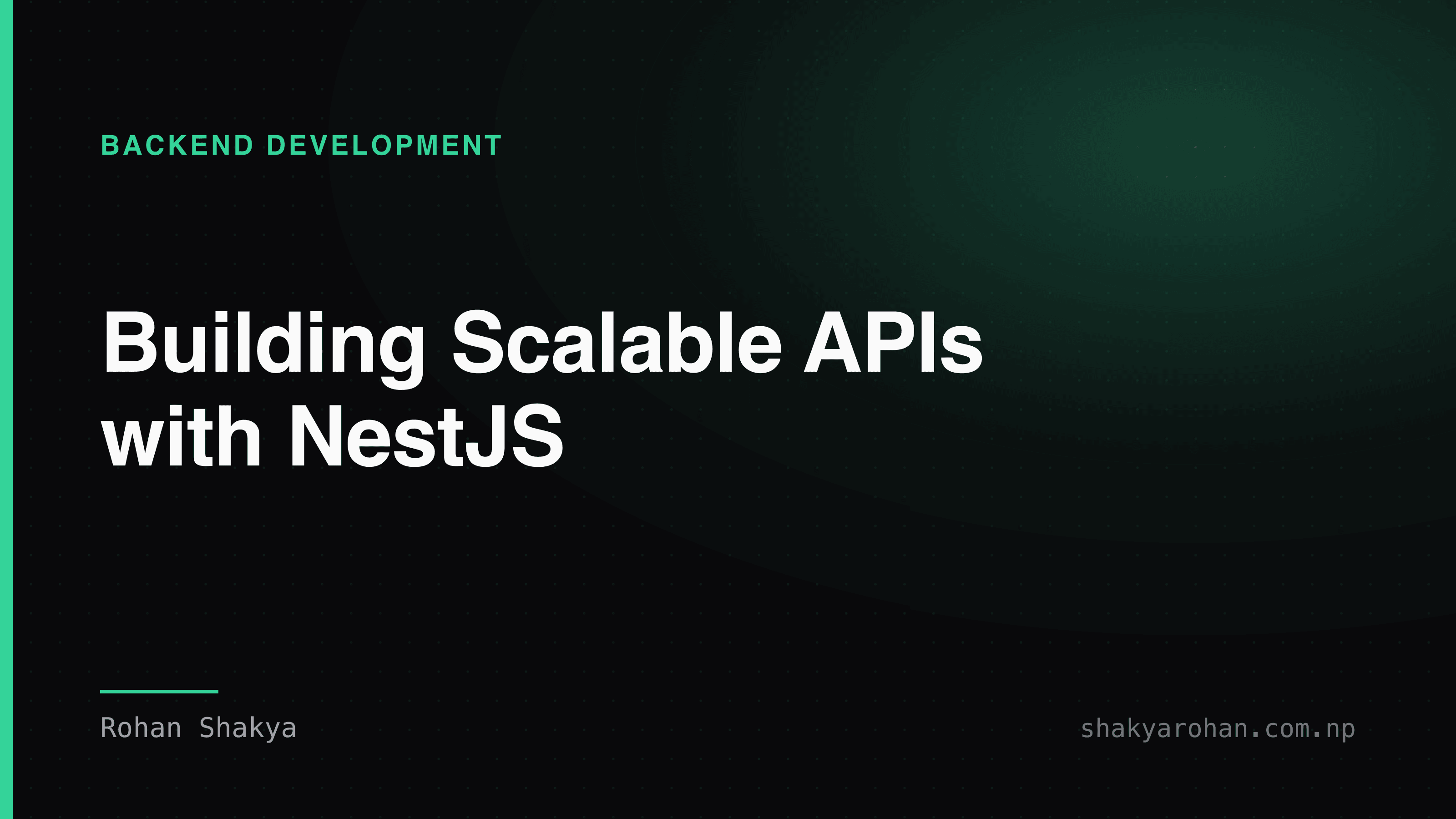 Building Scalable APIs with NestJS